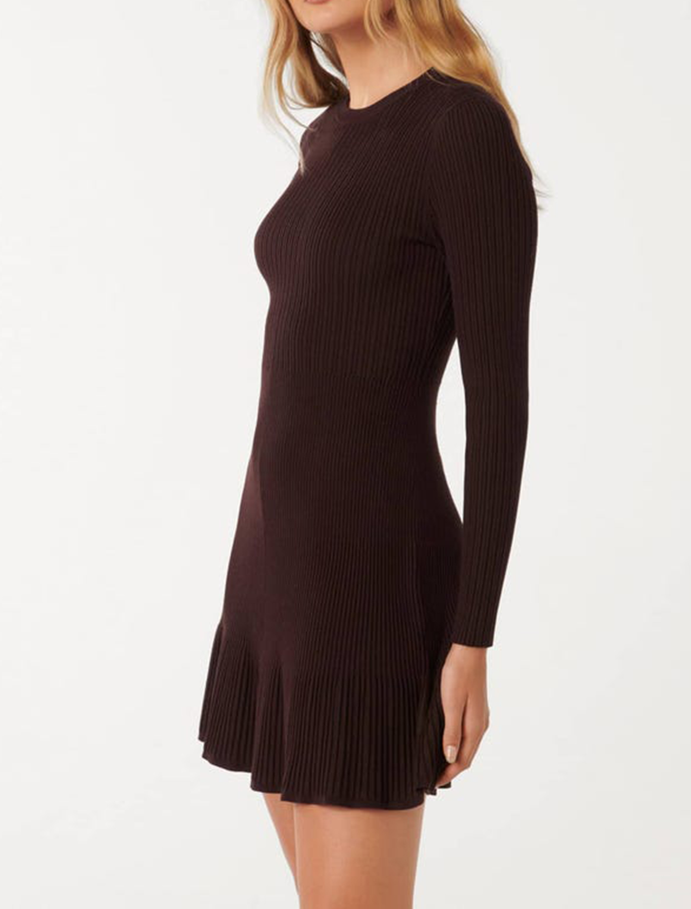Ribbed Knit Mini Dress