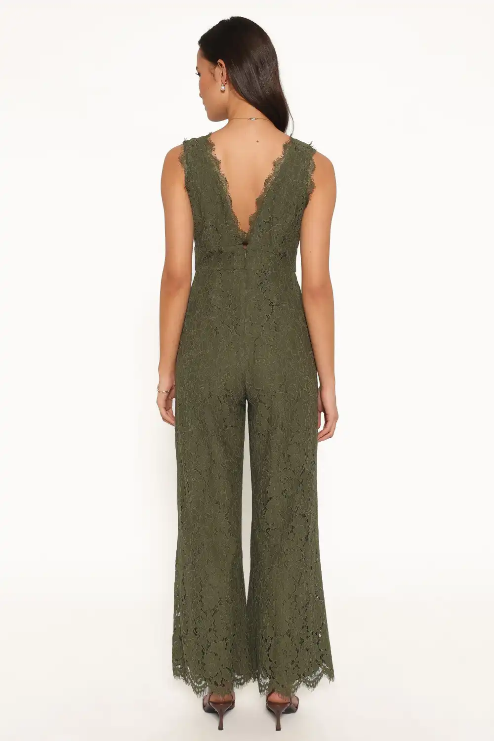Wide-Leg Lace Floral Jumpsuit