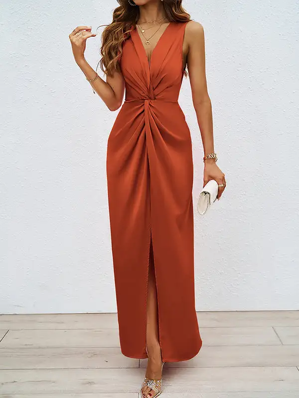 Knot Neck Maxi Dress