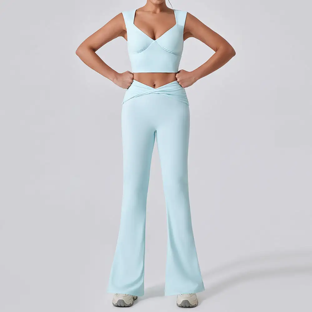 Quick-Dry Sleeveless Top, Vest and Trousers Active Set