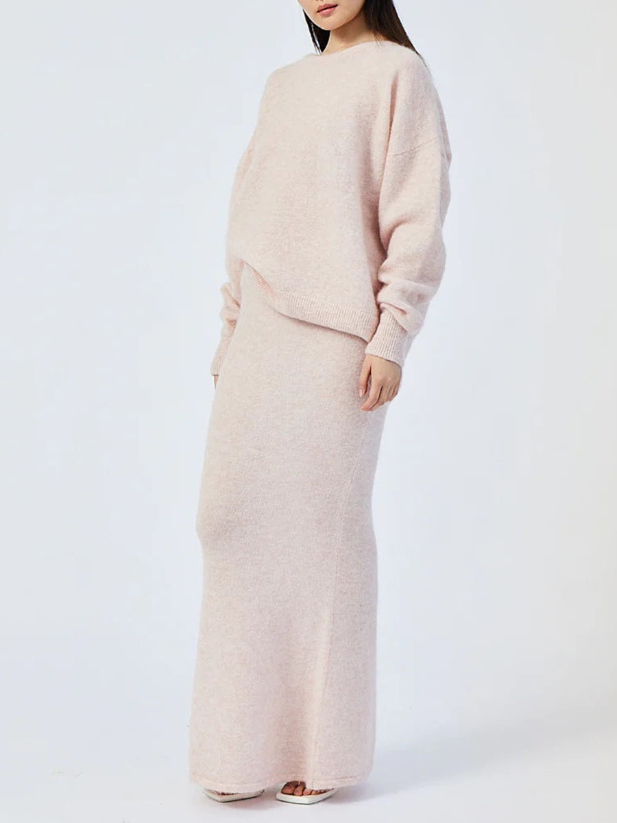 Mohair Crew Neck Knit Jumper