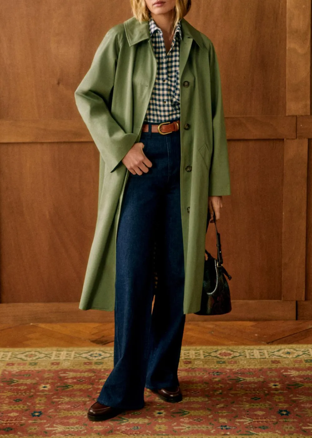 Dark Khaki  Oversized Trench Coat