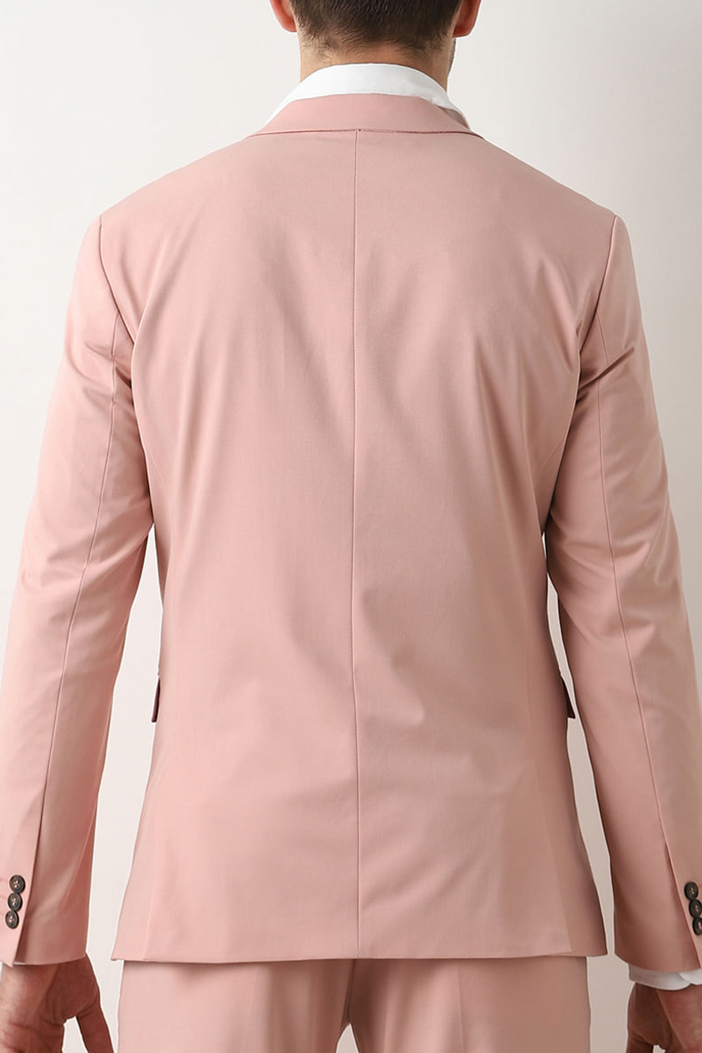 Pink Single Breasted Suit-Set Blazer