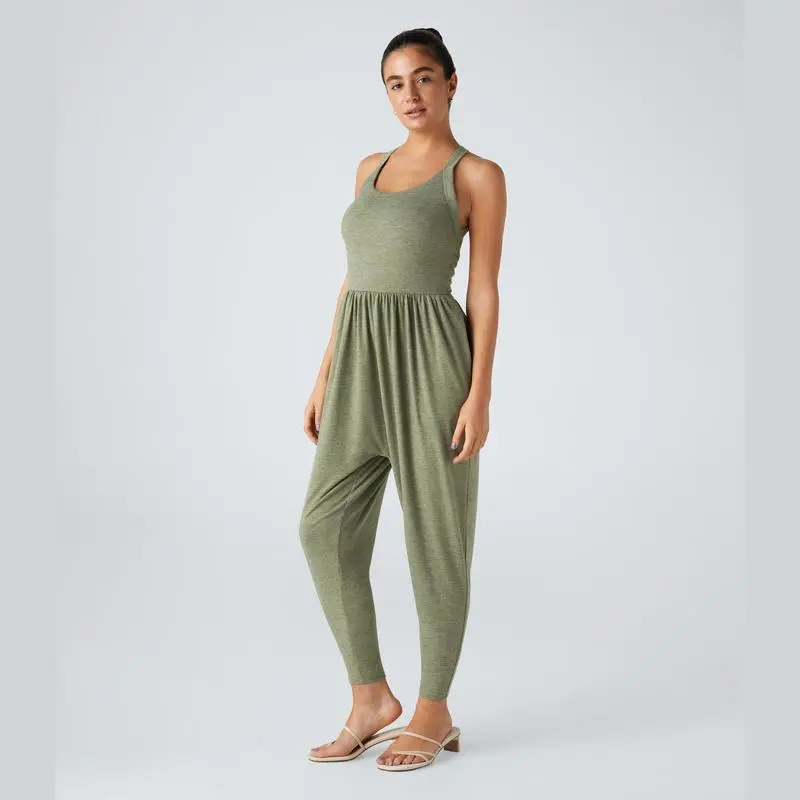 Backless Twisted U Neck Side Pocket Harem Casual Jumpsuit – Easy Peezy Edition 🔥 Limited-Time Offer — 50% OFF Today Only!