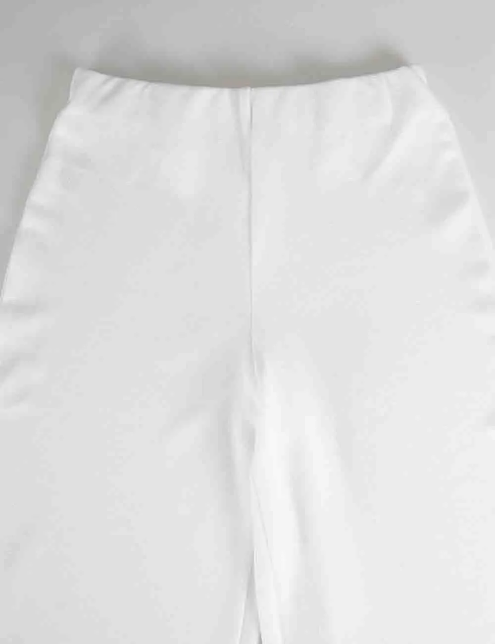 Solid Color Elastic Waist Wide Leg Pants