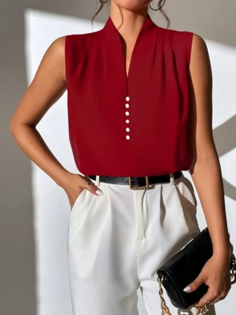 Fashion  Shirt Sleeveless Top