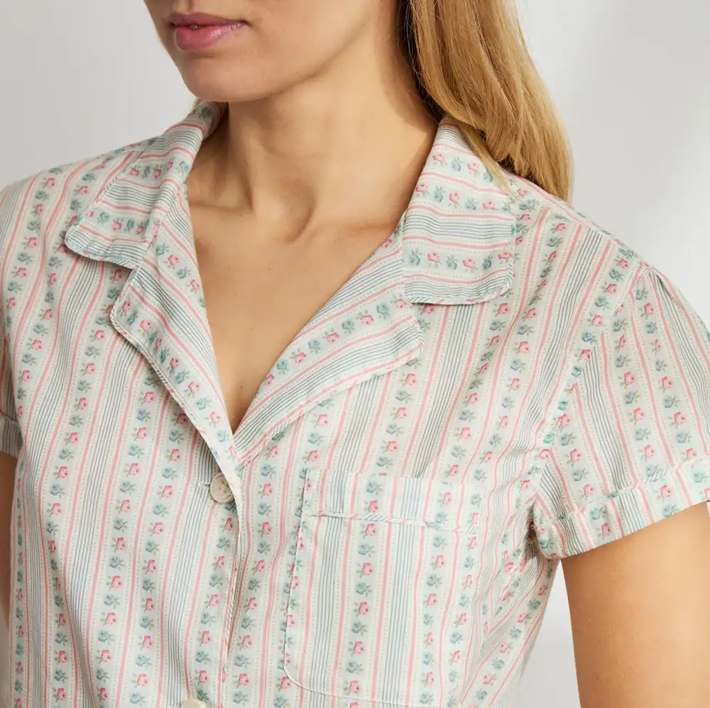 Printed Floral Cotton Short PJ Set