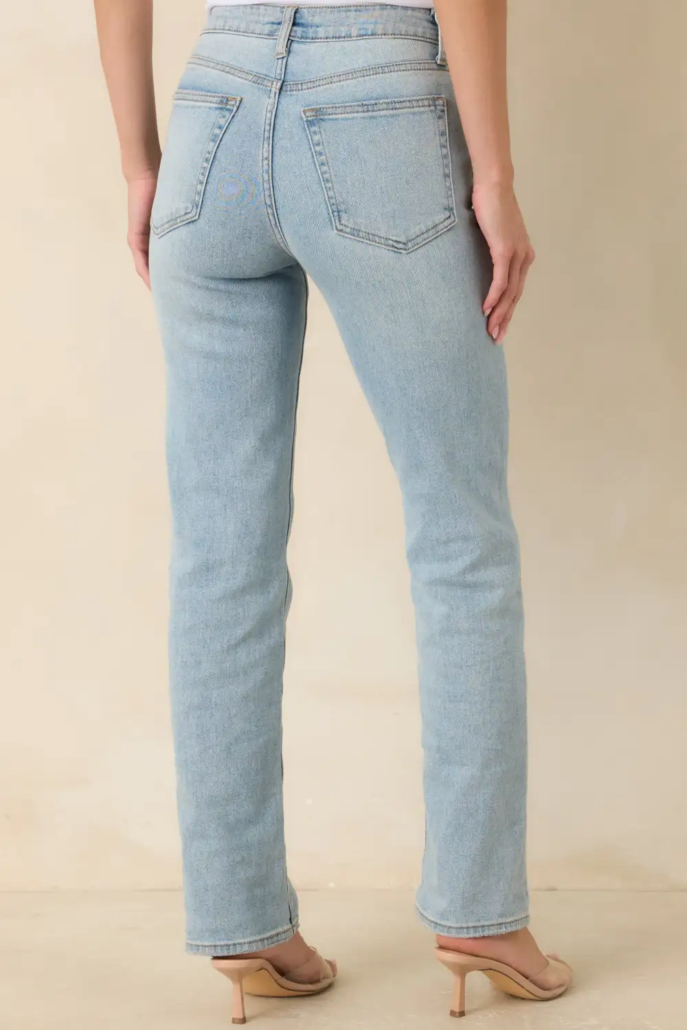 Light Wash Straight Leg Jeans