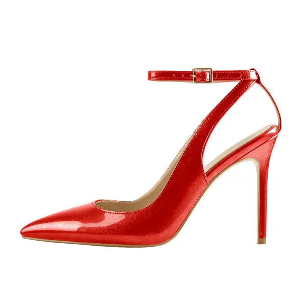 Sleek Pointed Toe Stiletto Ankle Strap Pumps