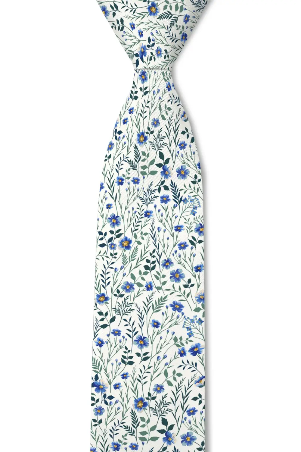 Sleek Botanical Floral Pattern Necktie
