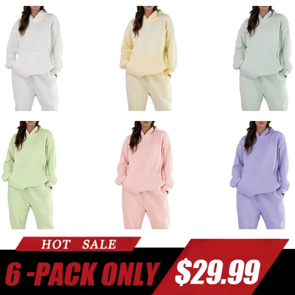 Pastel Hooded Tracksuit, Casual and Comfortable