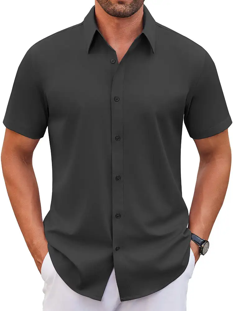 Casual Wrinkle Free Button Down Dress Shirt