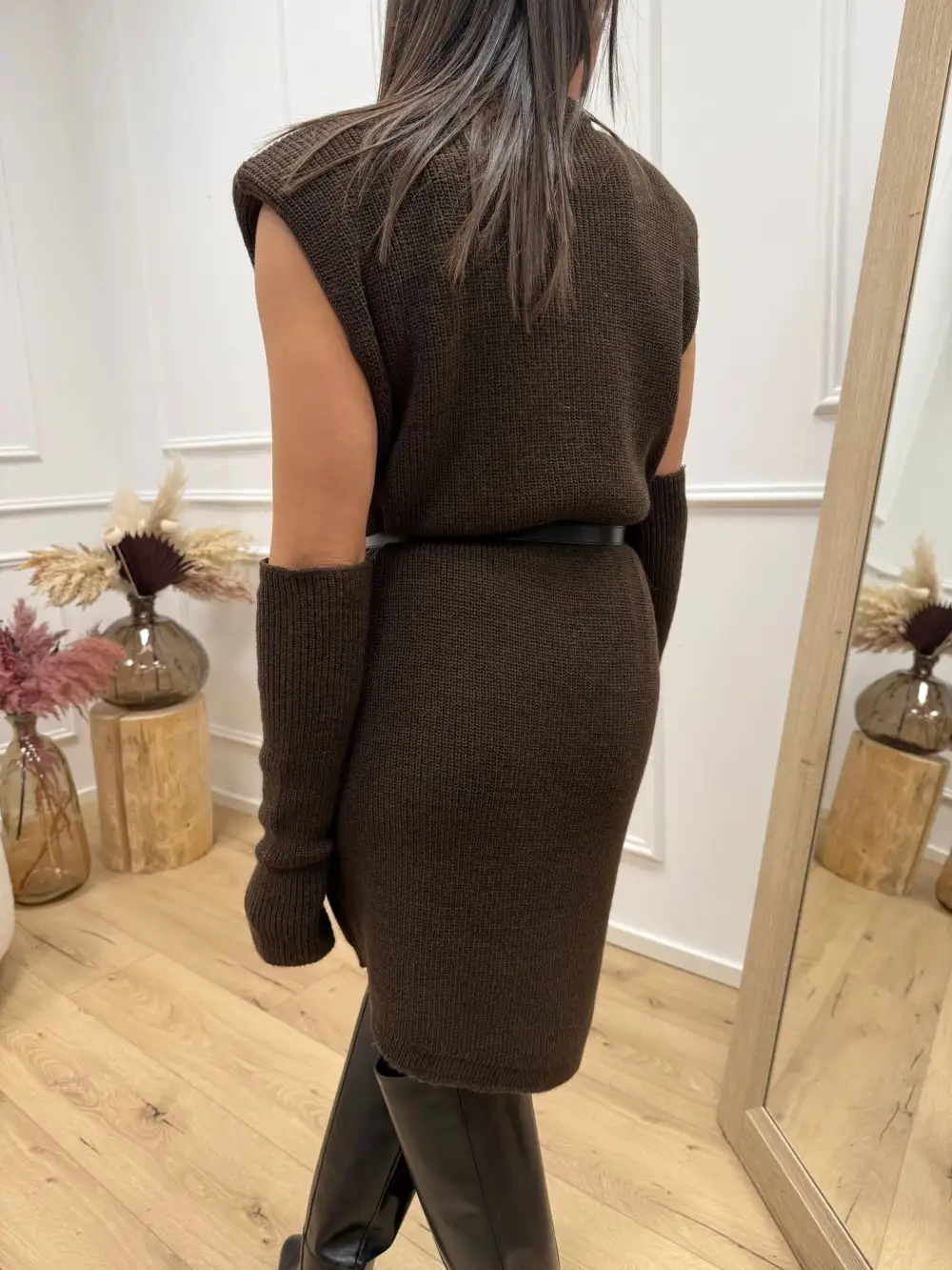 Wrapfront Mini Viscose Dress