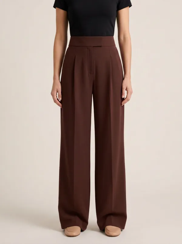 Relaxed Wide-Leg Solid Women's Wide-Leg Pants