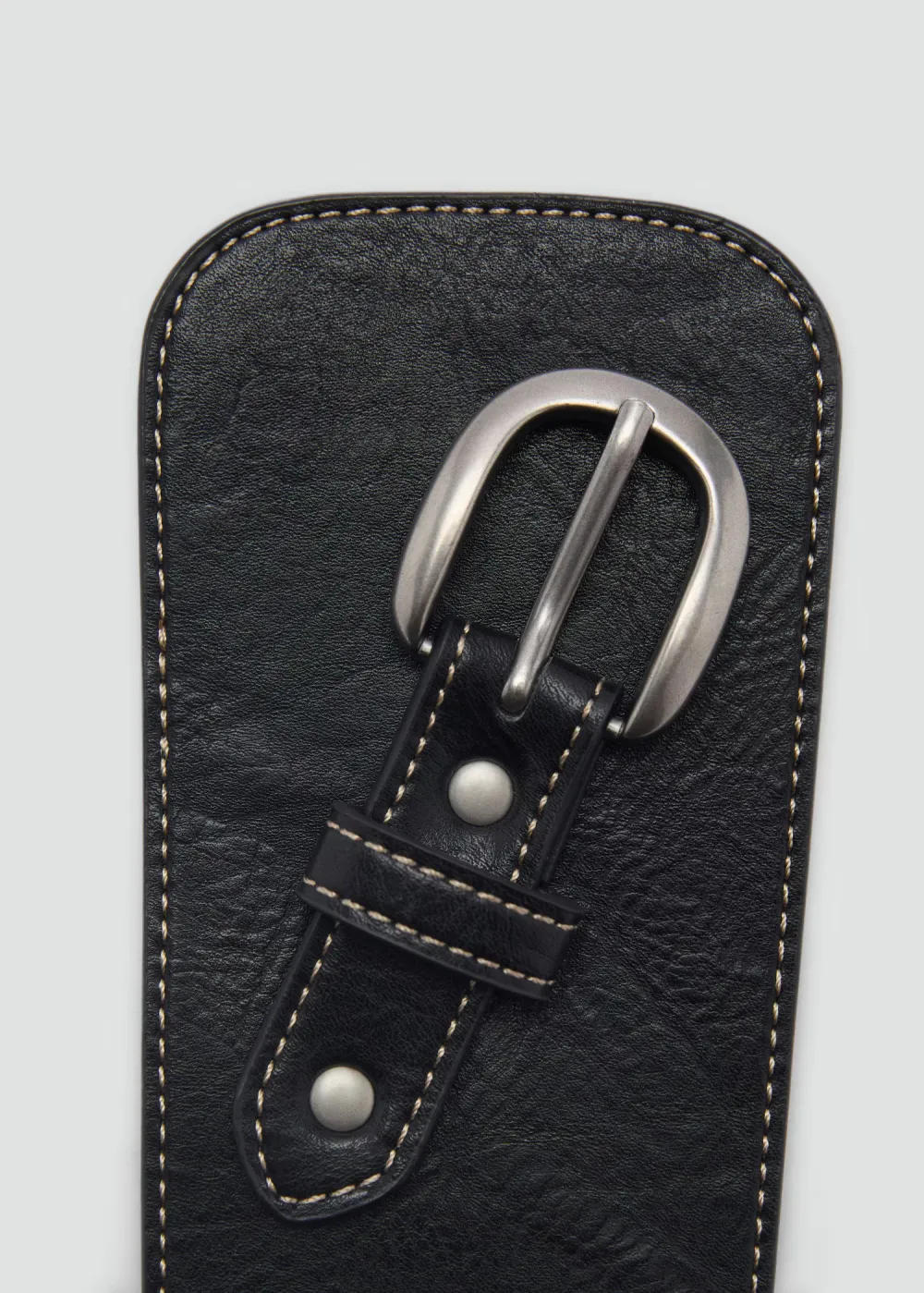 Black Casual Style Plain Belts