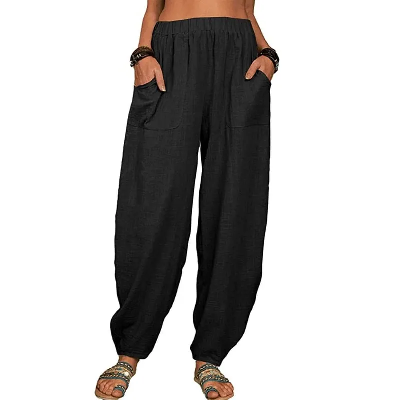 Casual Cotton-linen Harem Pants