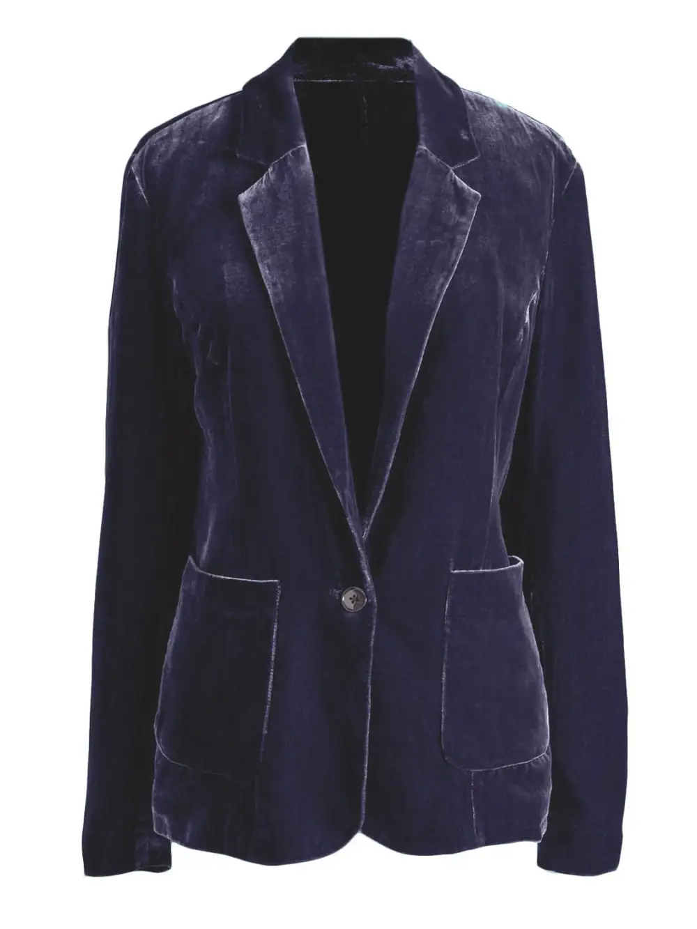 Refined Button-Up Lapel-Collar Blazer