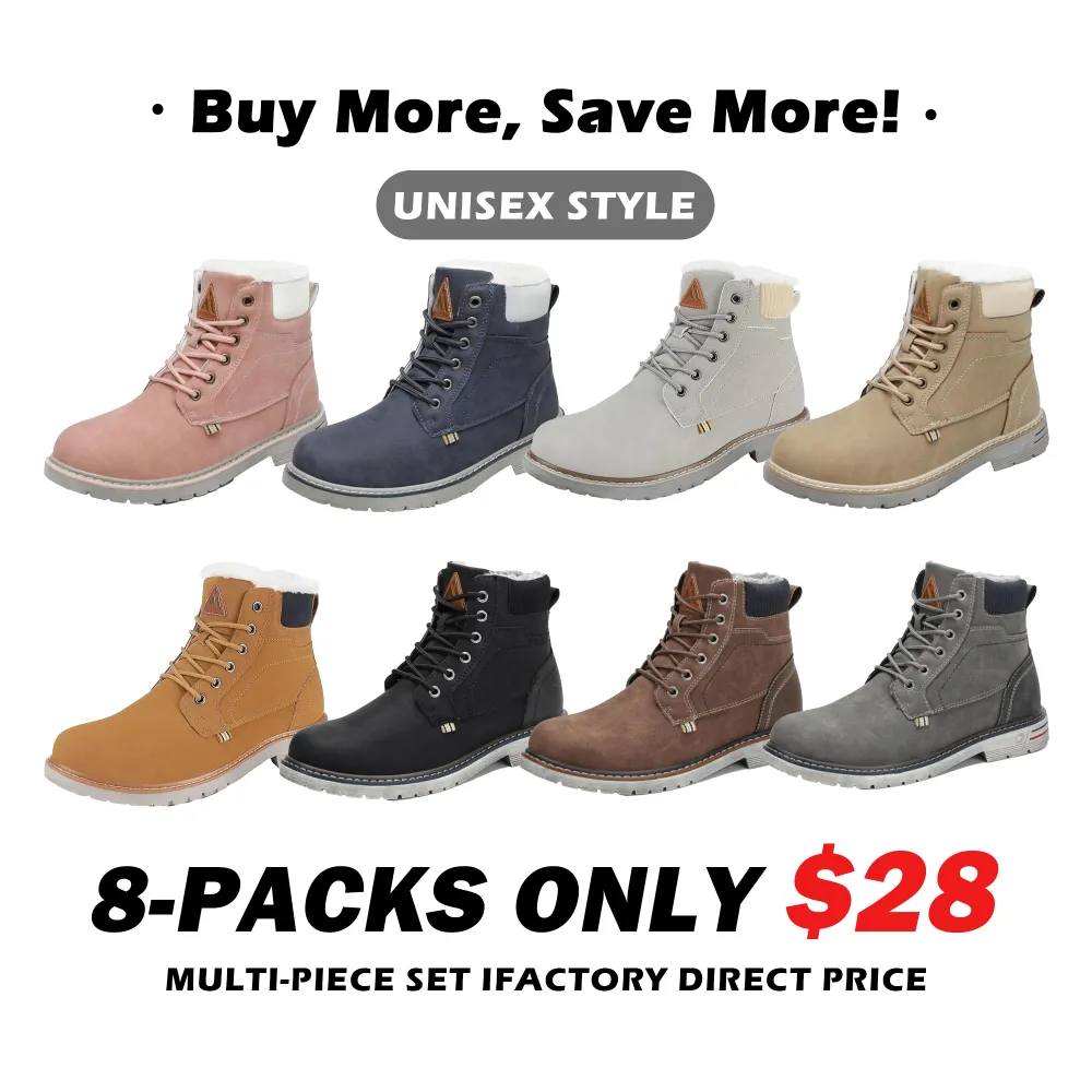 Mishansha Men's Women's Waterproof Snow Boots Winter Trekking Hiking Boots with Warm Fur Lining, Anti-Slip Sole, Insulated Outdoor Cold Weather Booties