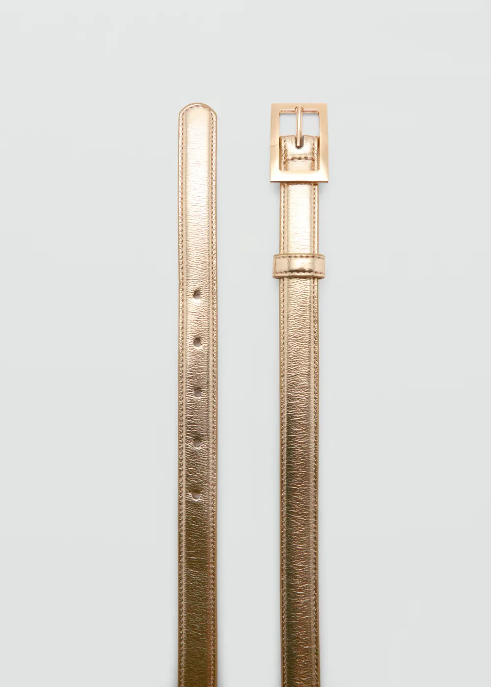 Metallic Square Buckle Belt