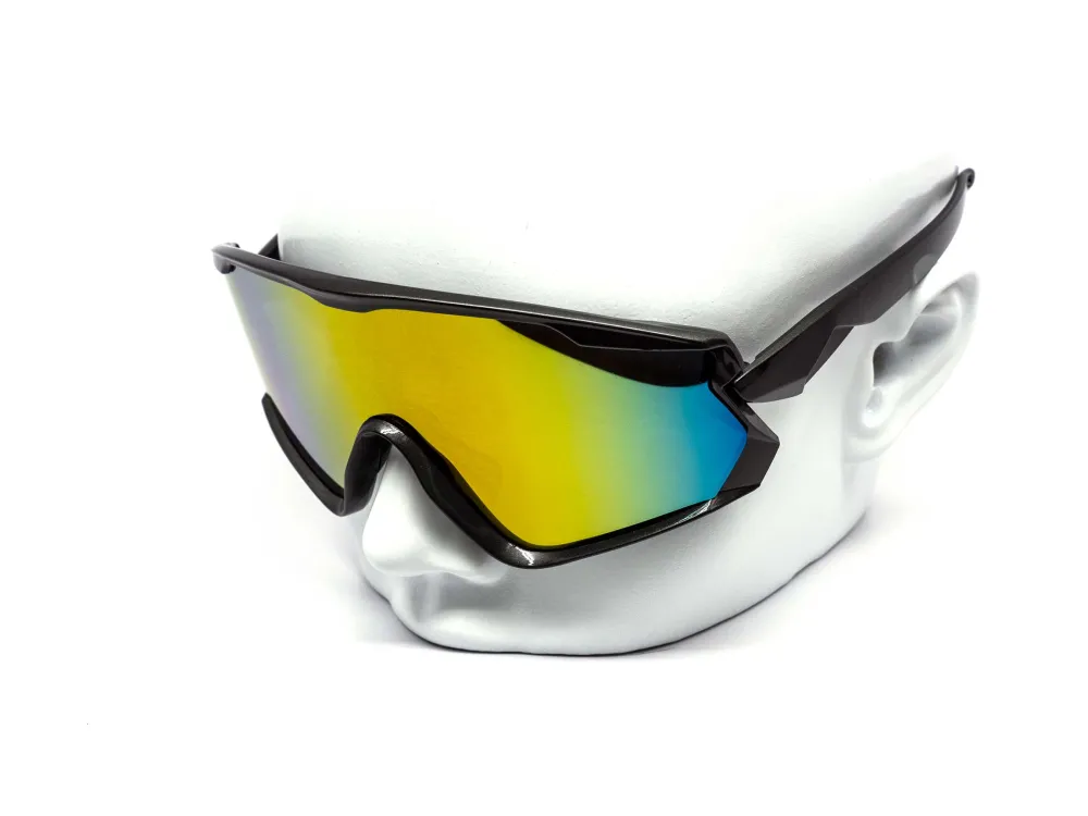 12-Pack Oversized Sport Shield Burnt Mirror Full-Frame Sunglasses