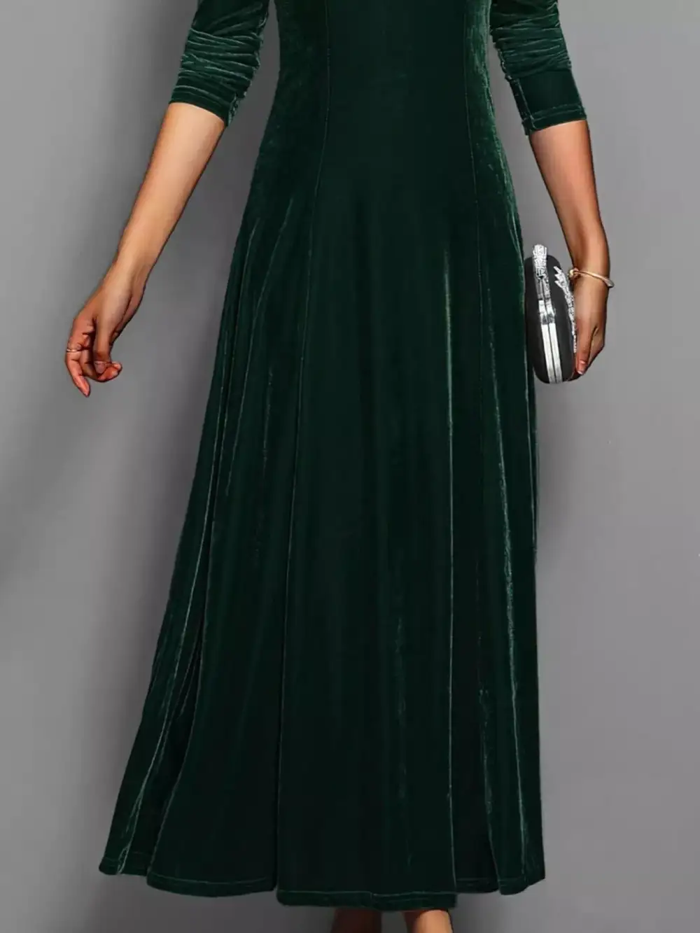 Finish Velvet Long Sleeve Dress
