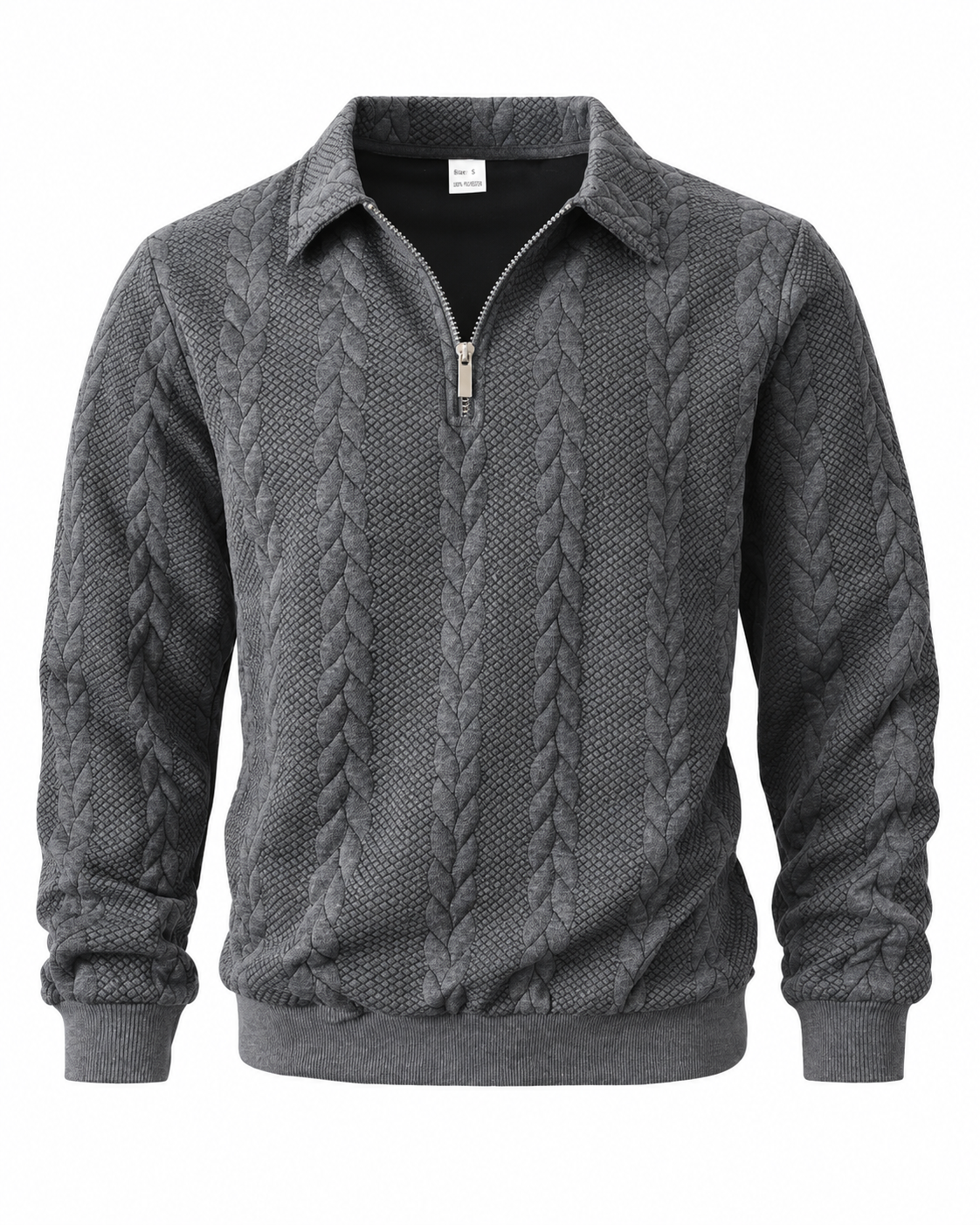Men’s Outfits Knitted Polo Neck Long Sleeve Fitted Knitwear Sweatshirt for Daily Wear, Casual Basic Knitwear, Old Money Zipper Half Button Design, Casual Versatile Sweater Pullover, Essential for Man’s Wardrobe