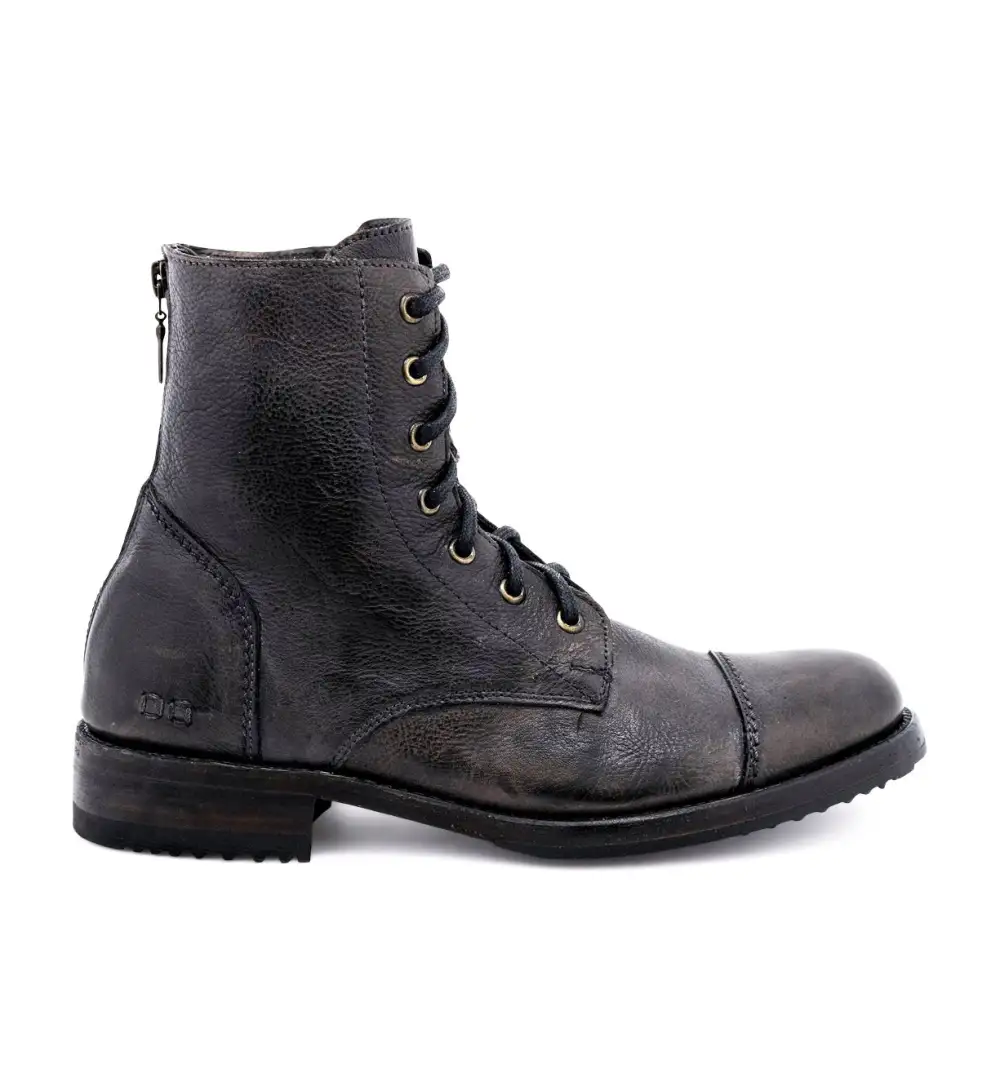 Back-Zip Streamlined Combat Boots