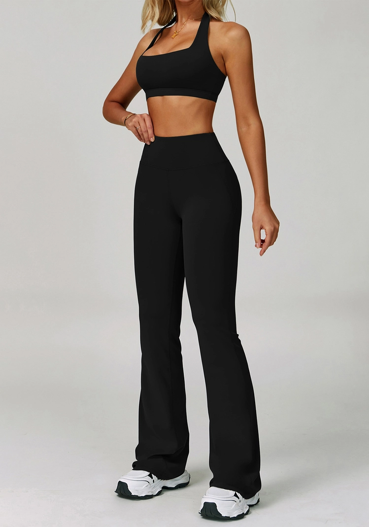 Cross Back Flare Leg Yoga Set