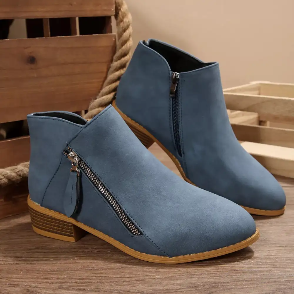 Block Heels Ankle Boots