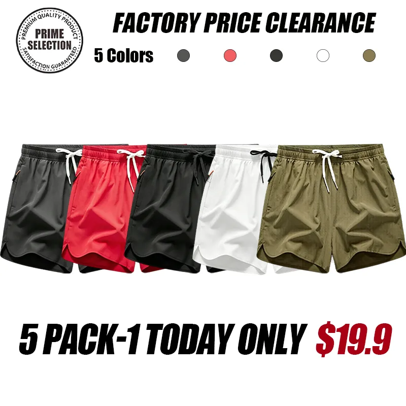 🔥 Men's Quick Dry Drawstring Shorts | Breathable Summer Beach Shorts