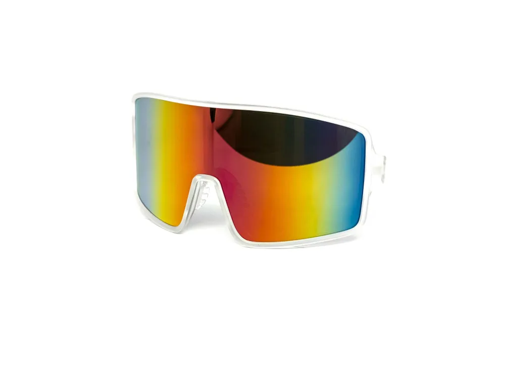12-Pack Oversized Sport Shield Mirror Full-Frame Sunglasses