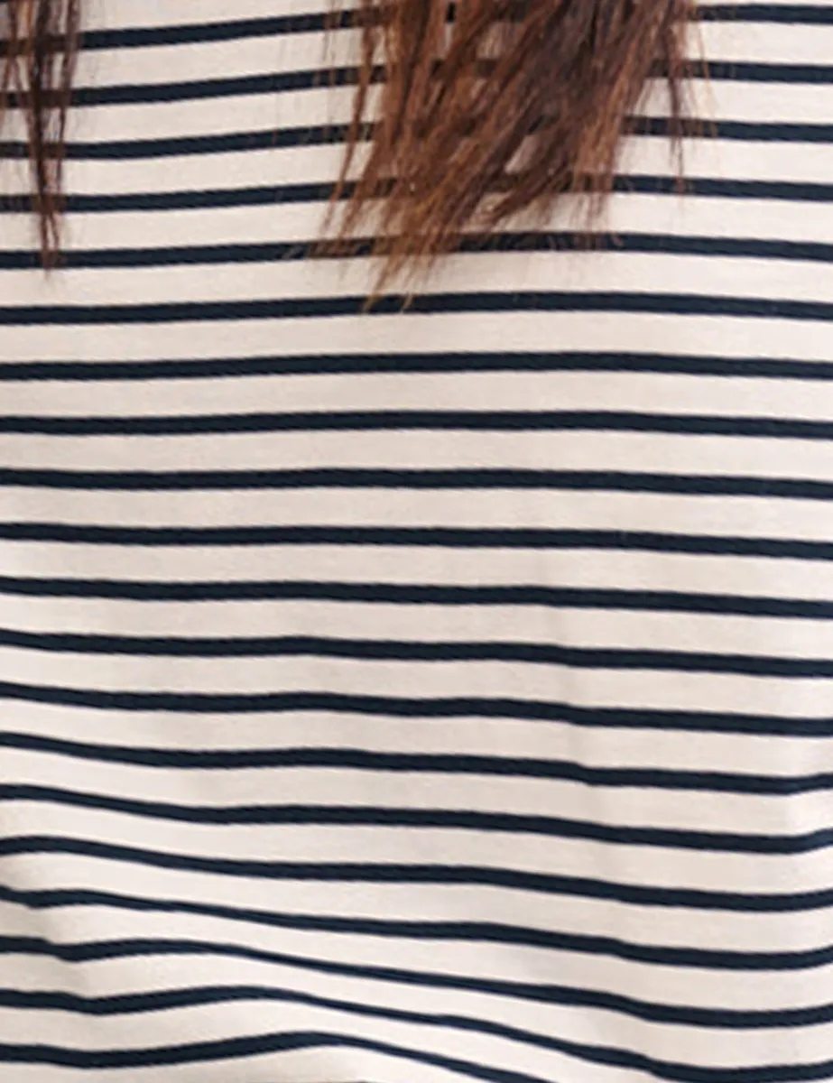 Striped Easy Fit Crew Neck T-shirt