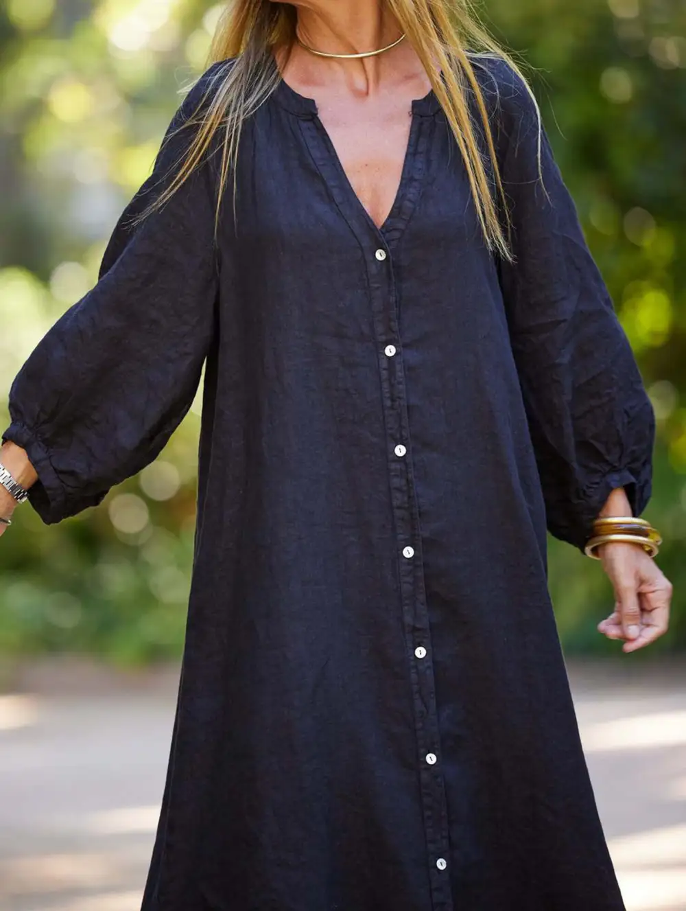 Clean Line Long-Sleeved Cardigan Dress