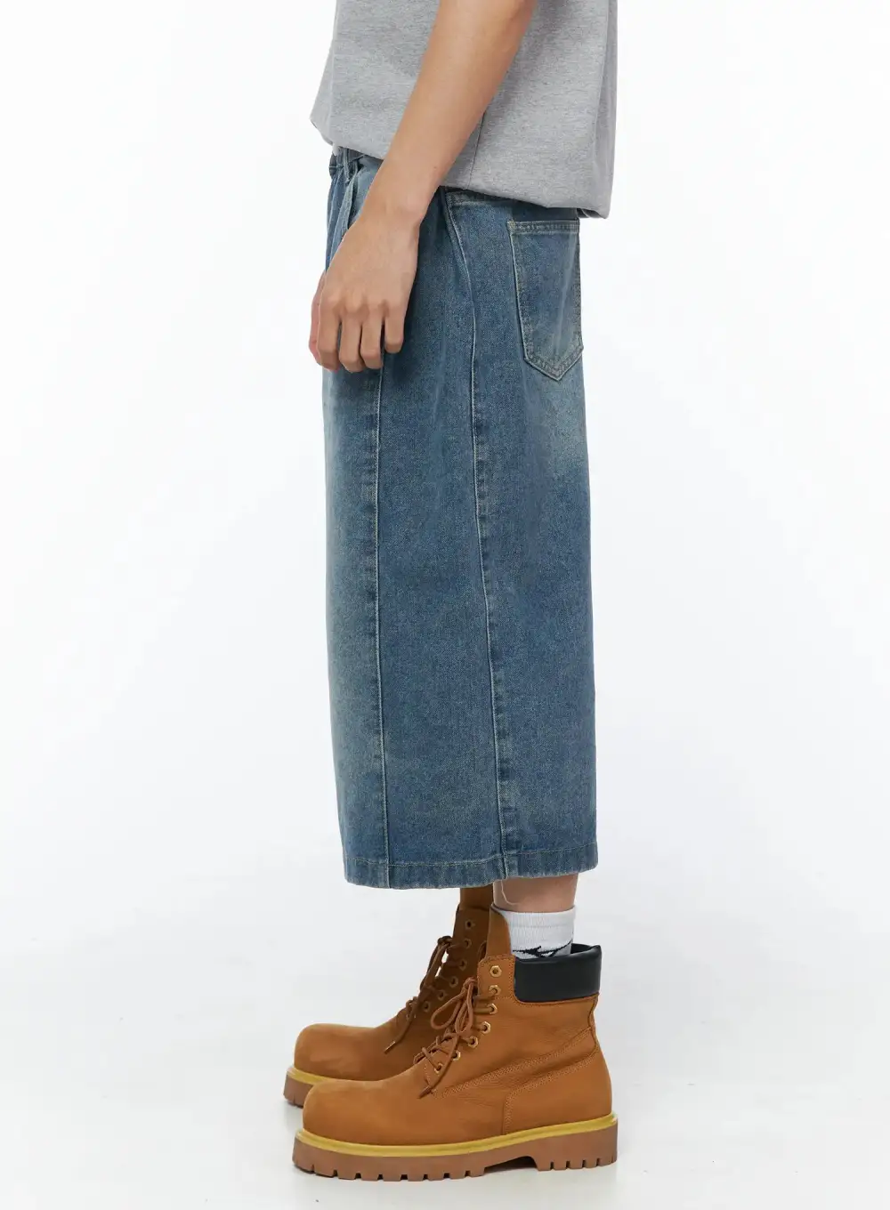 Men's Long Bermuda Denim Shorts