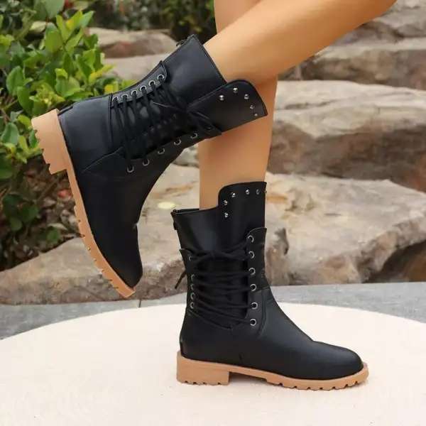 Lace-Up Riding Boots