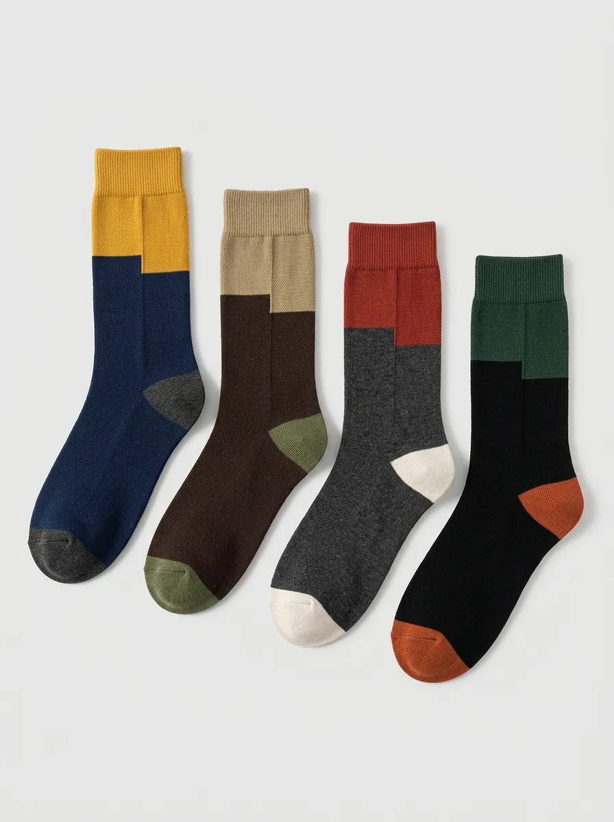 Men's Colorblock Crew Socks 9-Pack