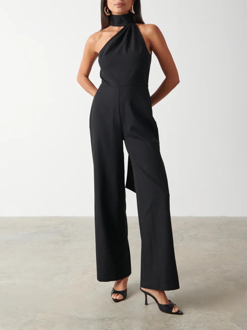 Casual Style Scarf Jumpsuit