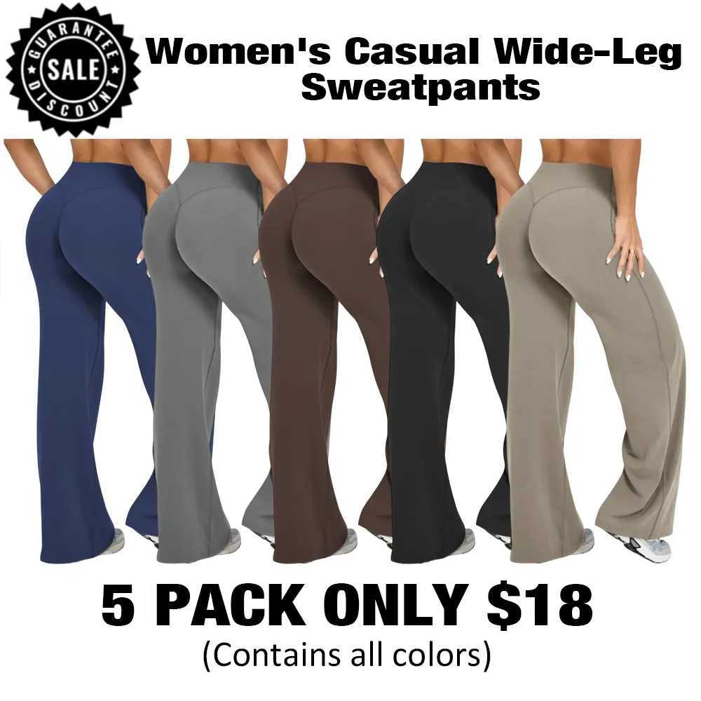 Women's Casual Wide-Leg Sweatpants-🔥10-Pack- Only $24