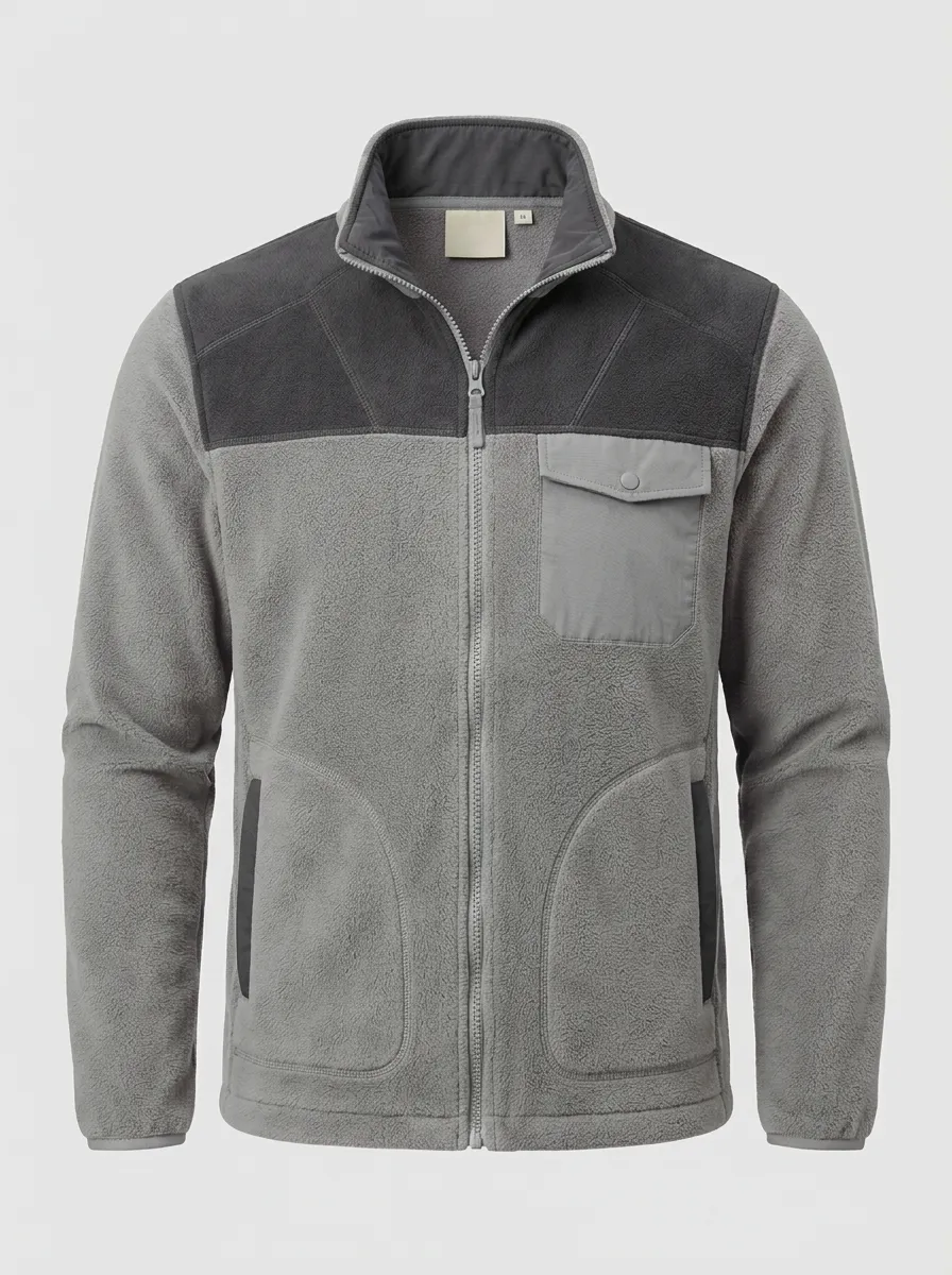 Hiking Contrast Panel Fleece Jacket