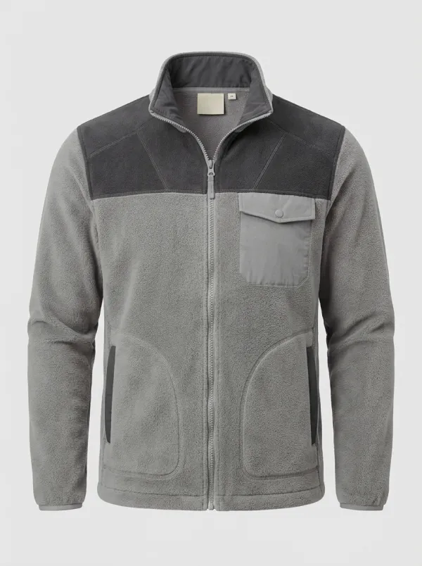 Hiking Contrast Panel Fleece Jacket