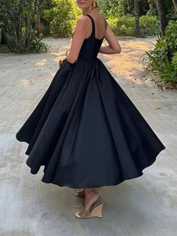 Square Neck Midi Dress
