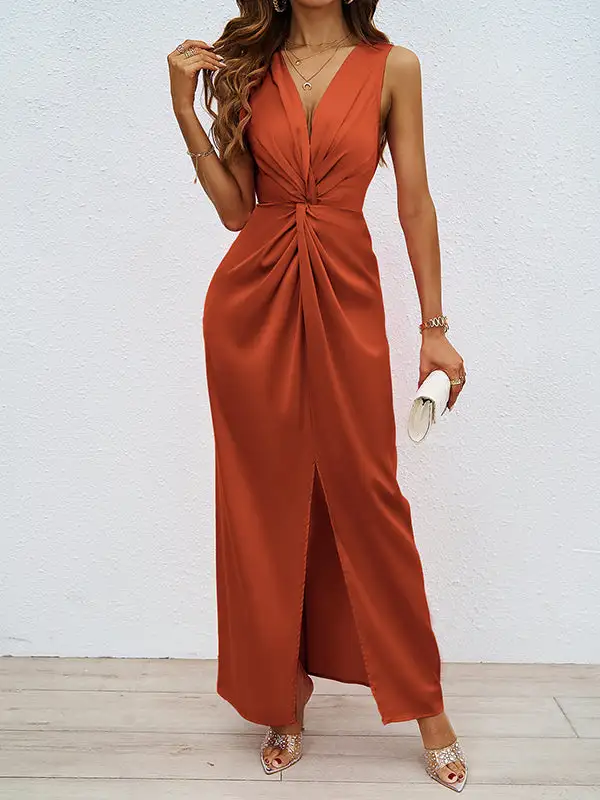 Knot Neck Maxi Dress