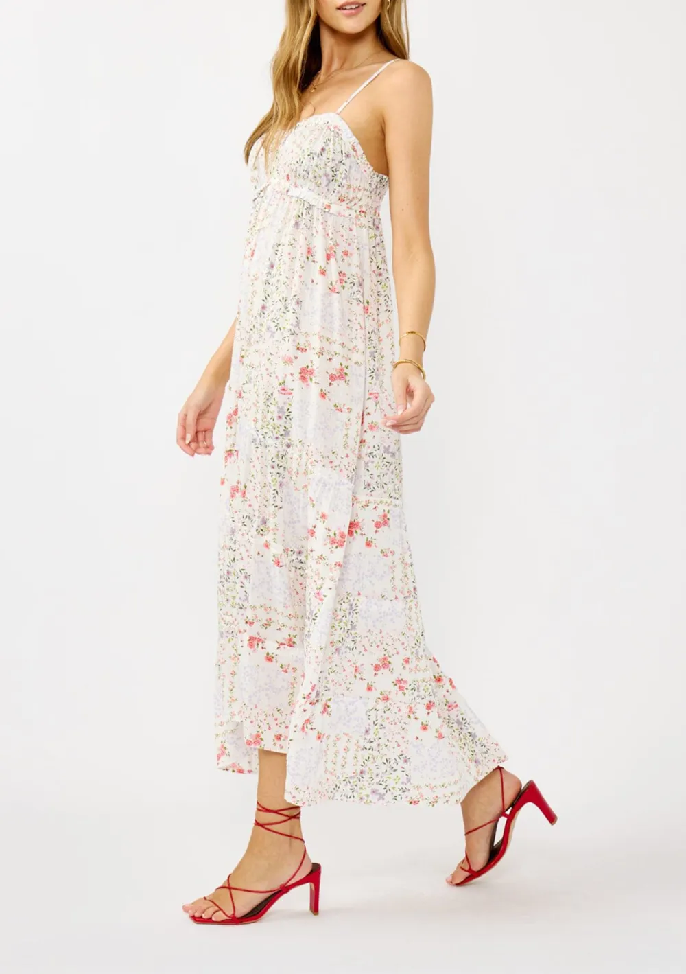 Floral Spaghetti Strap Maxi Dress