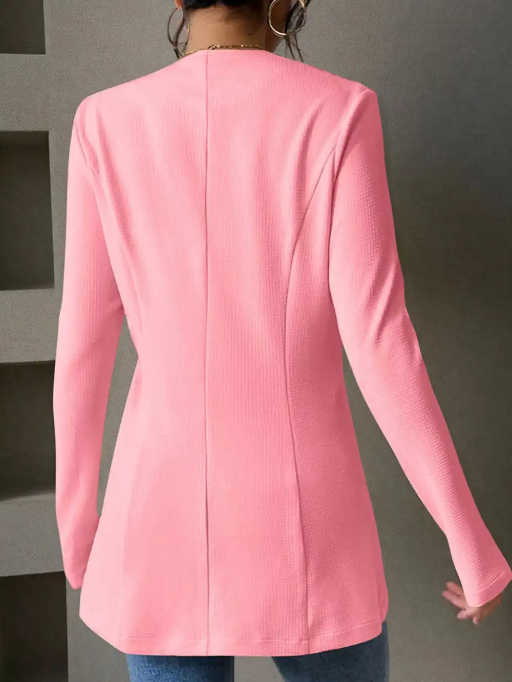 Modern Single-Button Long-Sleeve Blazer