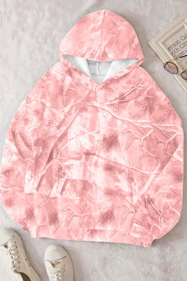 Everyday Relaxed Camo Print Hoodie