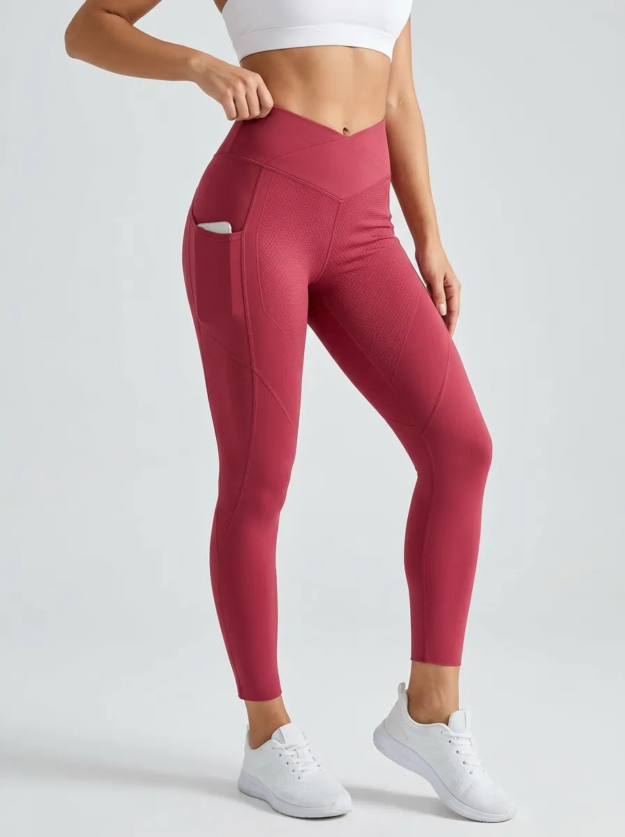 High Rise Shaping Pocket Detail Contour Leggings