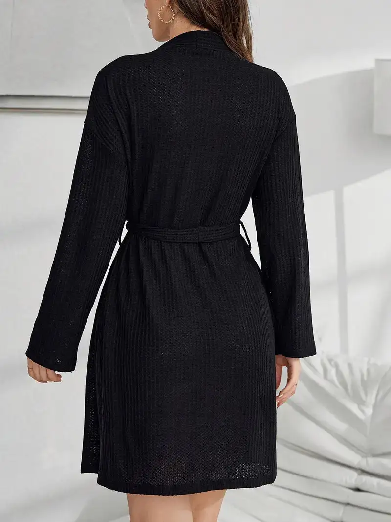 Textured Waffle Bath Robe