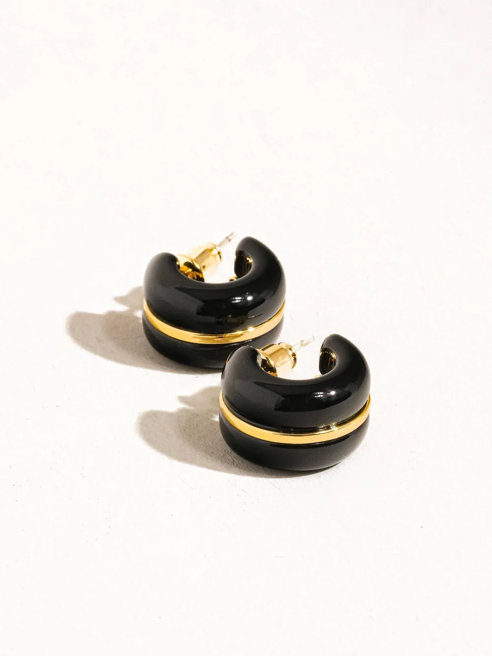 Small Acrylic C Hoop Earrings