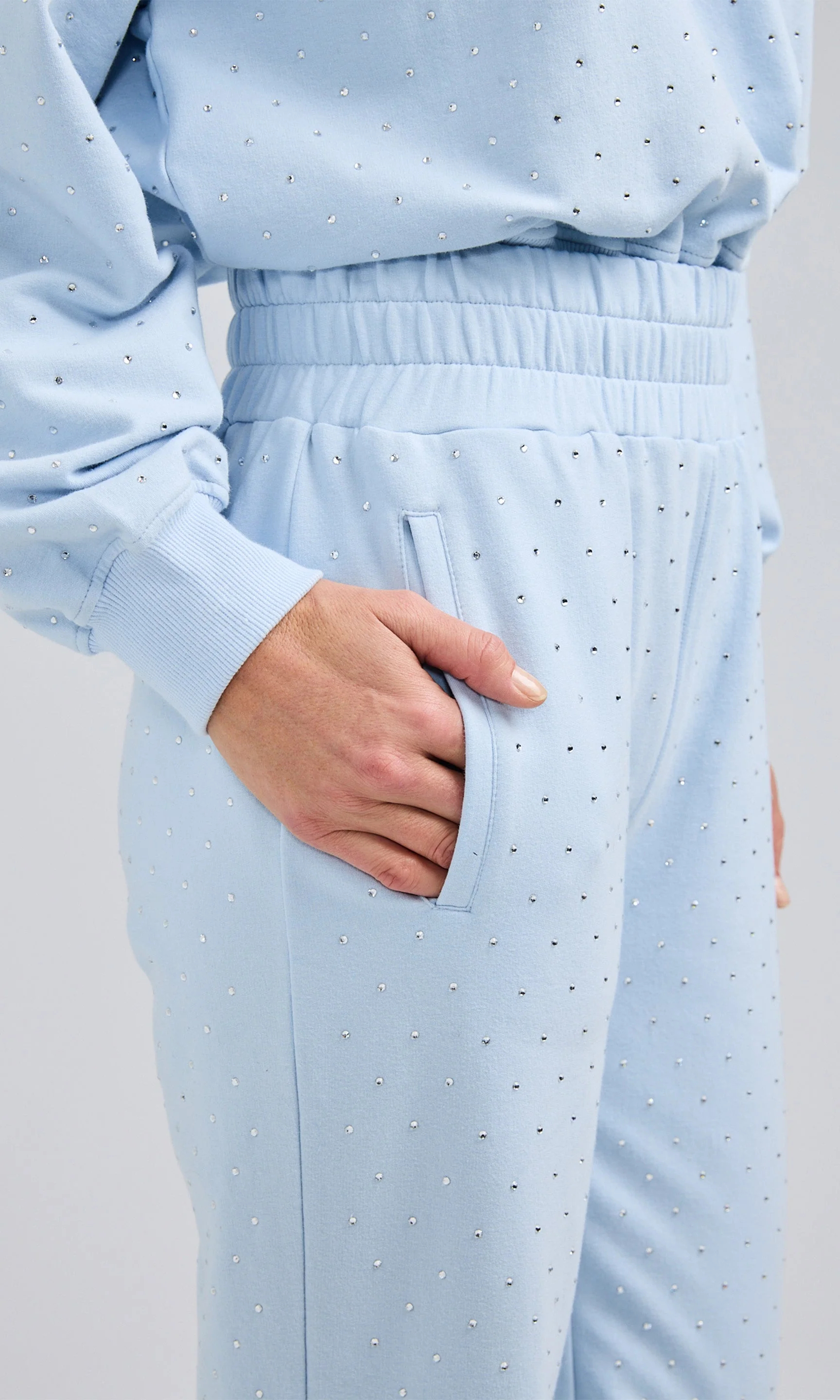 Light Blue Cuffed Trousers