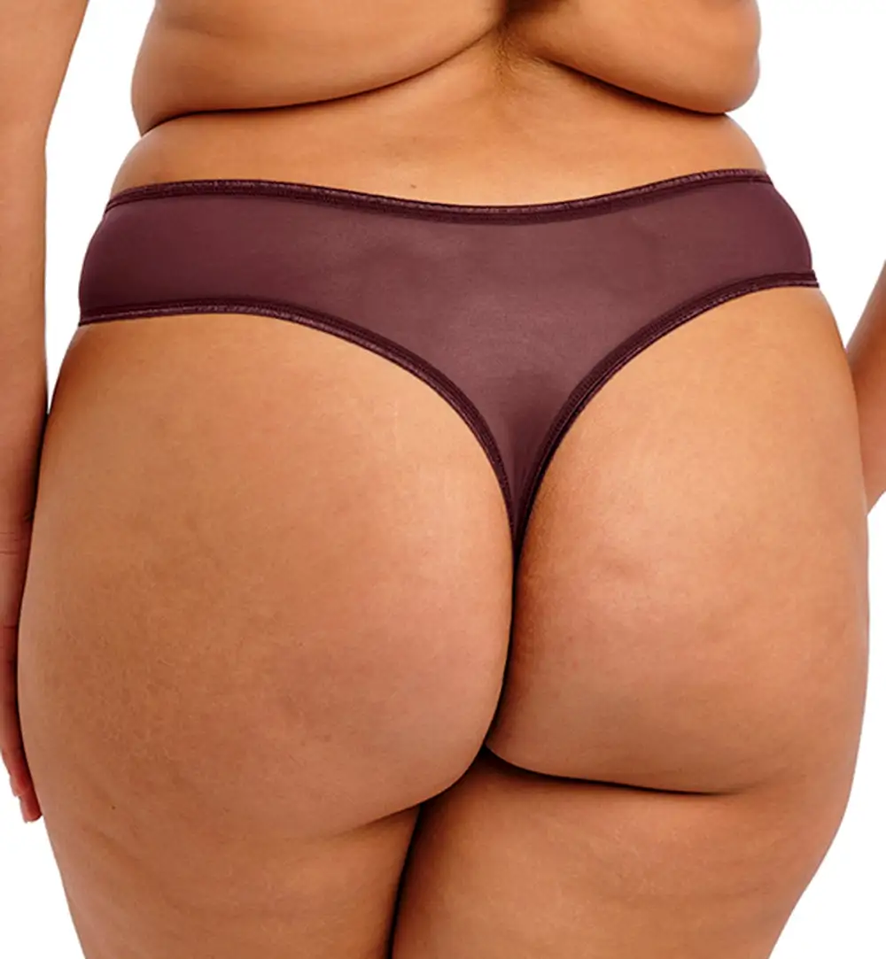 Classic Mid-Rise Mesh Cotton Thong Panty